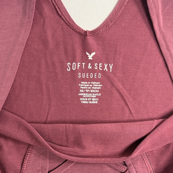 American Eagle Outfitters Plum Tank Top with Lattice Back - Picture 3 of 5
